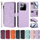 thumbnail image 3 of Funda Cartera Mariposa para [Xiaomi 15T Pro] con Soporte y Cremallera Morado claro, 3 of 6