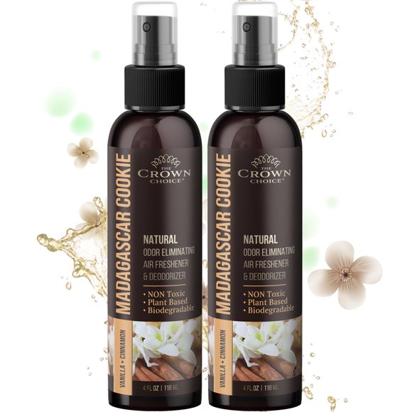 Ambientador en aerosol The Crown Choice, vainilla y canela, 120 ml x 2
