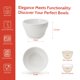 thumbnail image 2 of Juego de 6 tazas de caldo Sweese de 240 ml, porcelana blanca, 2 of 7