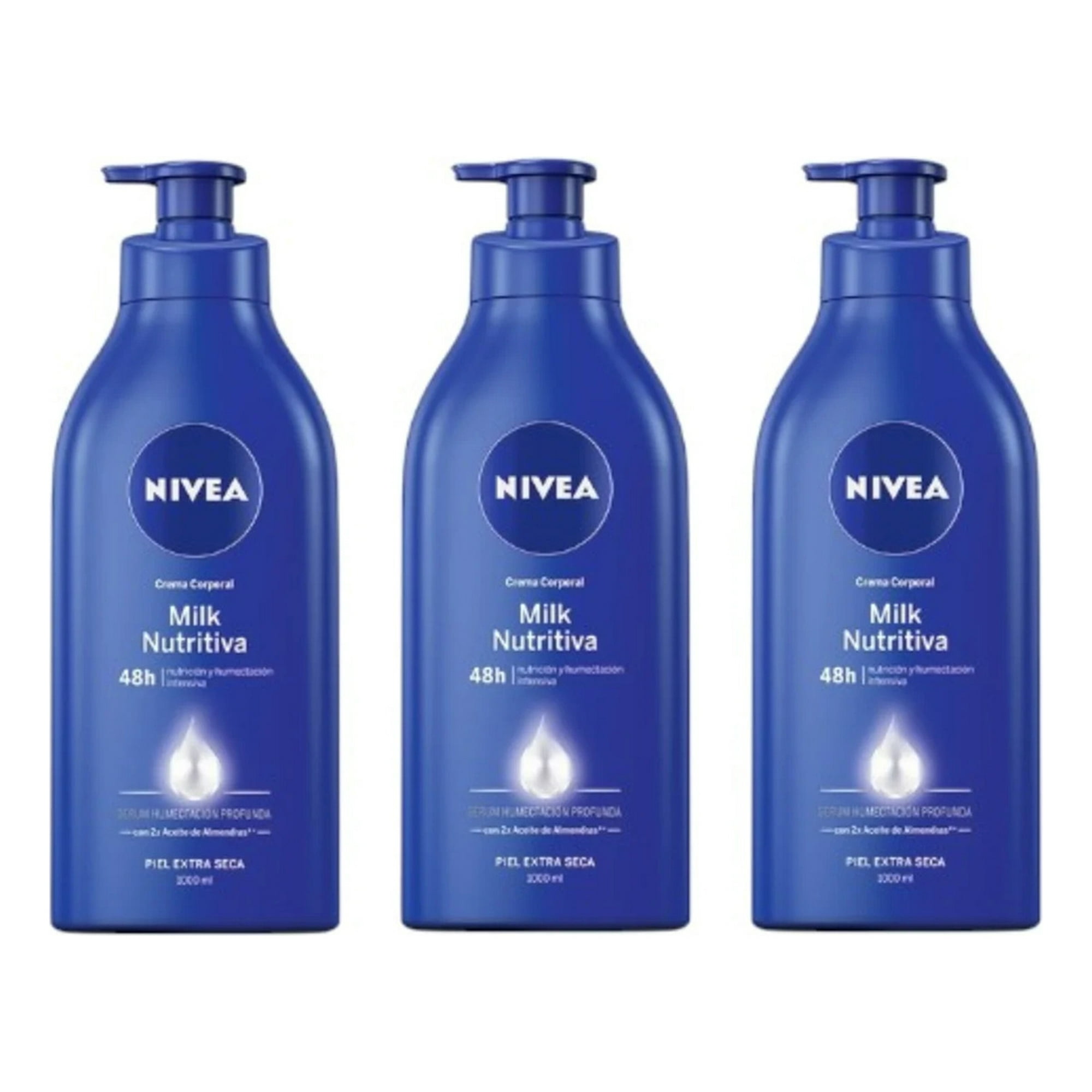 Nivea Crema Corporal Milk Para Piel Seca 1000ml X3
