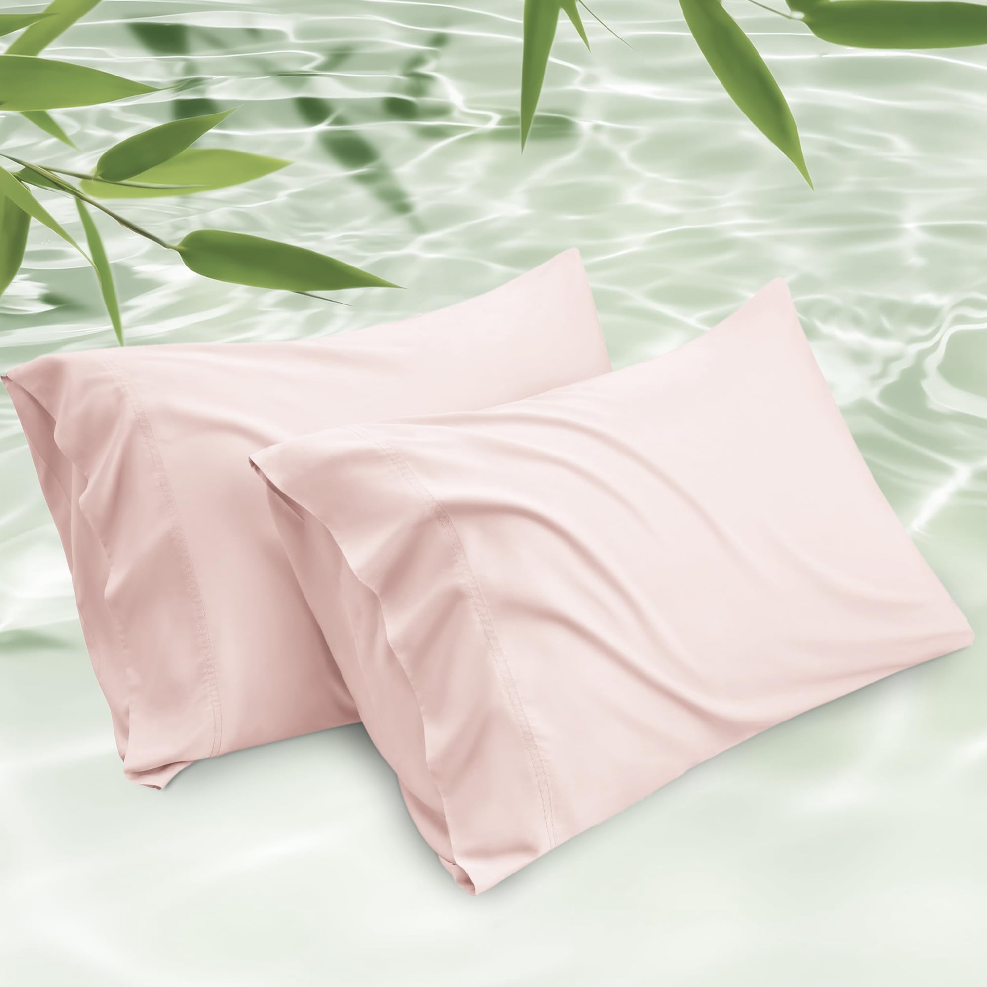 Fundas De Almohada Bedsure King Size Refrigerantes Rayón Bambú Rosa