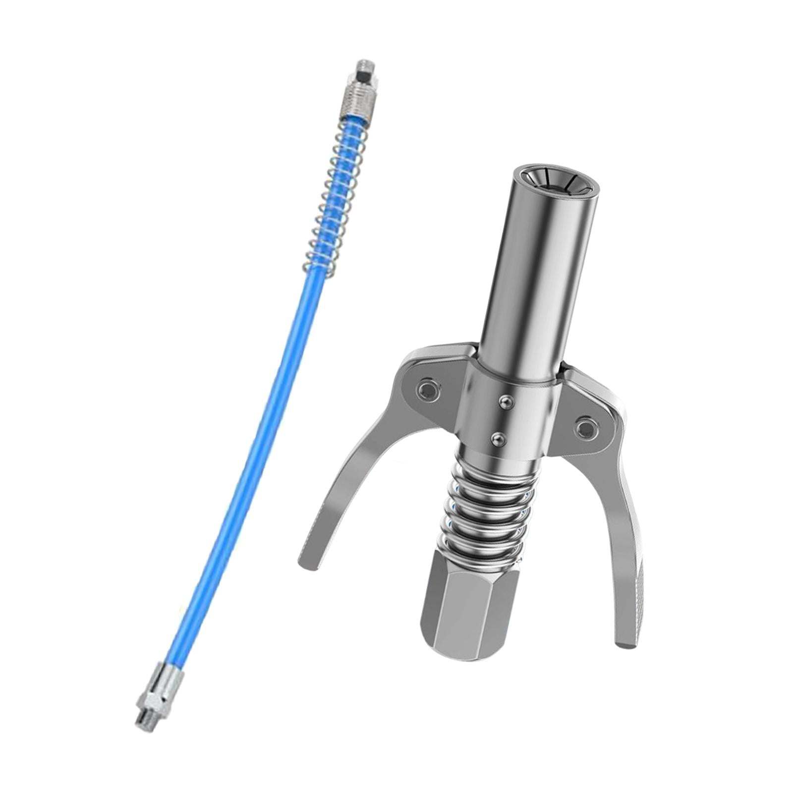 Magideal - Acoplador De Engrase Con Manguera Boquilla De Engrase Estable Manual De Acero De Bloqueo Automático De Liberación Rápida Portátil Para Accesorios De A Con Manguera De 1m