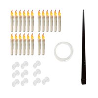 Bothyi - Velas Flotantes De 20 Piezas, Velas Cónicas Led Sin Llama Para Decoración De Mesa Y Chimenea, Color Blanco Cálido