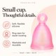 thumbnail image 4 of Copa Menstrual Peachlife 24 ml con Tallo de Anillo Suave, 4 of 9