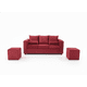 thumbnail image 3 of Sofa princess 3 cuerpos 2 puff felpa, 3 of 5