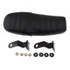 thumbnail image 2 of 63 cm motocicleta cafe racer asiento vintage cojín sillín plano negro, 2 of 5