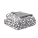thumbnail image 3 of Cobertor Jacquard King Hojas Gris, 3 of 4