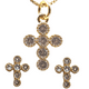 thumbnail image 1 of Collar y Aros Cruz Dorado Con Circones Brillantes, 1 of 2