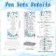 thumbnail image 3 of Set de 50 bolígrafos Lebsitey para baby shower – color azul, 3 of 7