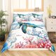 thumbnail image 3 of Christm-as Trees D-u-t Co-ve-r Queen Size Sa-nta Claus- and Snowman Comfort-er Cover with 2 Pillow-case for Te-ens Adults Kids S-tarry Sky Be-dding Set Snow Sc-ene Brea-thable 3 Pieces D-ecorative, 3 of 5