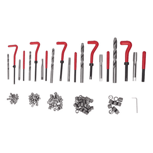 Genérico - Kit Reparación Roscas Dañadas Insertos Helicoidales Maleta Rojo