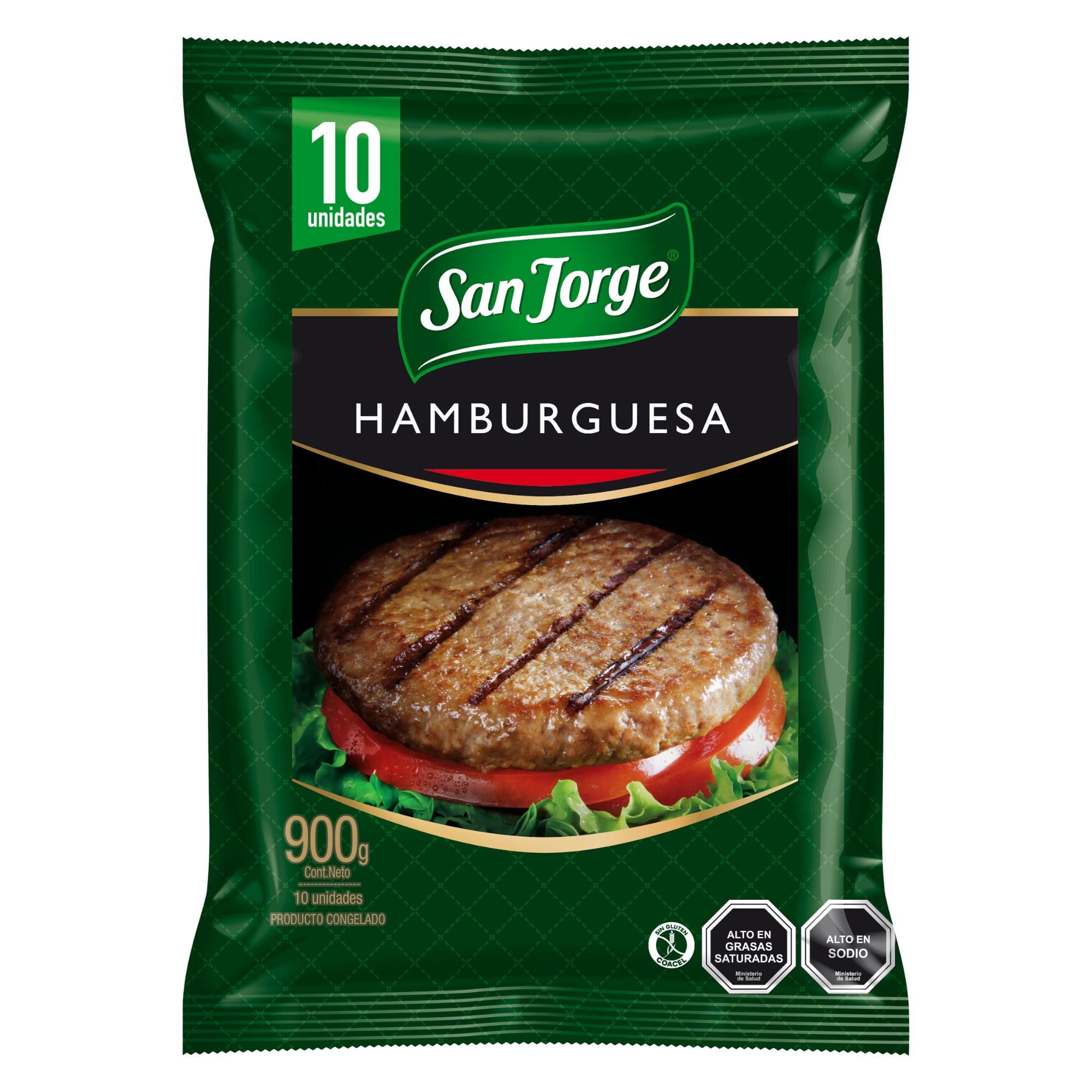 Hamburguesa De Vacuno Pack 10 Un 900 g San Jorge