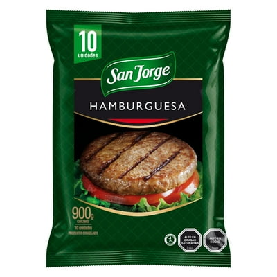 Hamburguesa De Vacuno Pack 10 Un 900 G San Jorge
