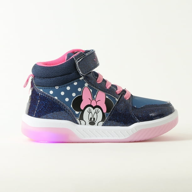 Zapatillas Con Luces Niña Minnie Spying Azul Disney