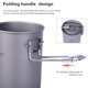 thumbnail image 3 of Pot usharedo, ultraligero, portátil, de titanio, 900 ml, con tapa, 3 of 9