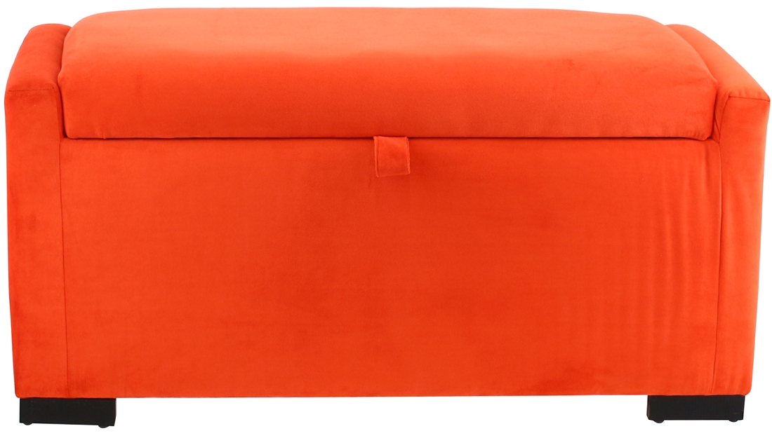 Máxima Design - Banqueta Leyzy Naranjo Con Baúl 105X50X45 Cm