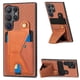 thumbnail image 1 of Funda Resistente para Samsung Galaxy S24 Ultra con Tarjetero y Soporte, Diseño Magnético Marrón, 1 of 5