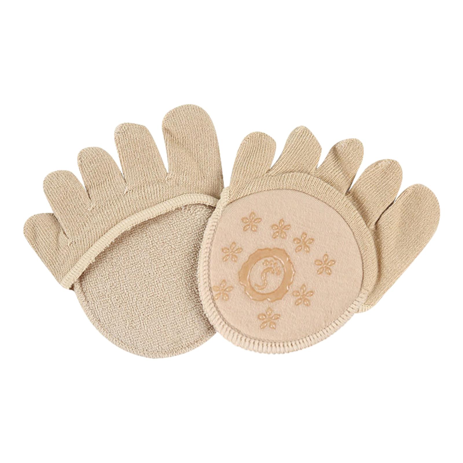 Ioensy - Medias Medias Invisibles Medias Separadas De Silicona Medias Delanteras Del Pie Beige Punta Completa