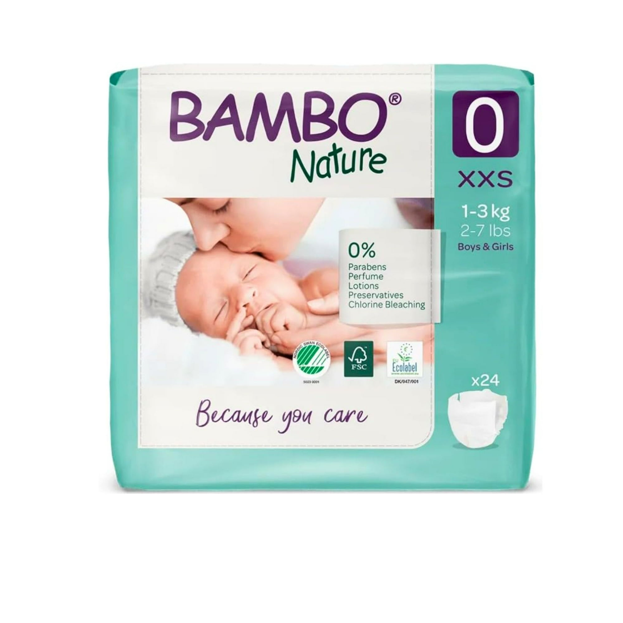 Bambo Nature - Pañal Ecológico Ecofriendly Talla Xxs Prematuro 24 Un