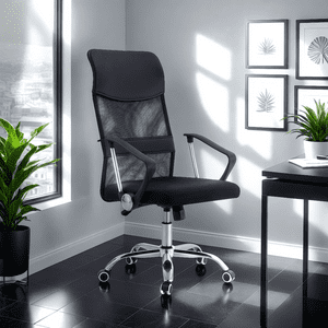 Arthome - Silla De Oficina Ejecutiva Londres Ergonomica Color Negro Bm 526