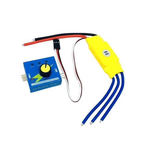 Ioensy - Piezas De Avión Sin Escobillas Esc Dc 3 Fases 12V Rc Con Reemplazo De Servoprobador