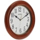 thumbnail image 2 of Reloj de pared SEIKO redondo de madera clásico, 30 cm, blanco y marrón, 2 of 3