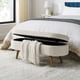 thumbnail image 3 of Ottoman Oval Storage Bench,Rubber Wood Legs, Beige(43.5"x16"x16"), 3 of 3