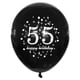 thumbnail image 3 of Decoraciones De Cumpleaños Globos Negros Y Dorados Para 55 Años 15 Piezas, 3 of 7