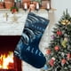 thumbnail image 1 of Alien Tema: Calcetines de Navidad, fino lino blanco para colgar en escaleras y chimenea, decoración navideña para el hogar, regalo de Navidad. 45cm × 32cm, 1 of 5