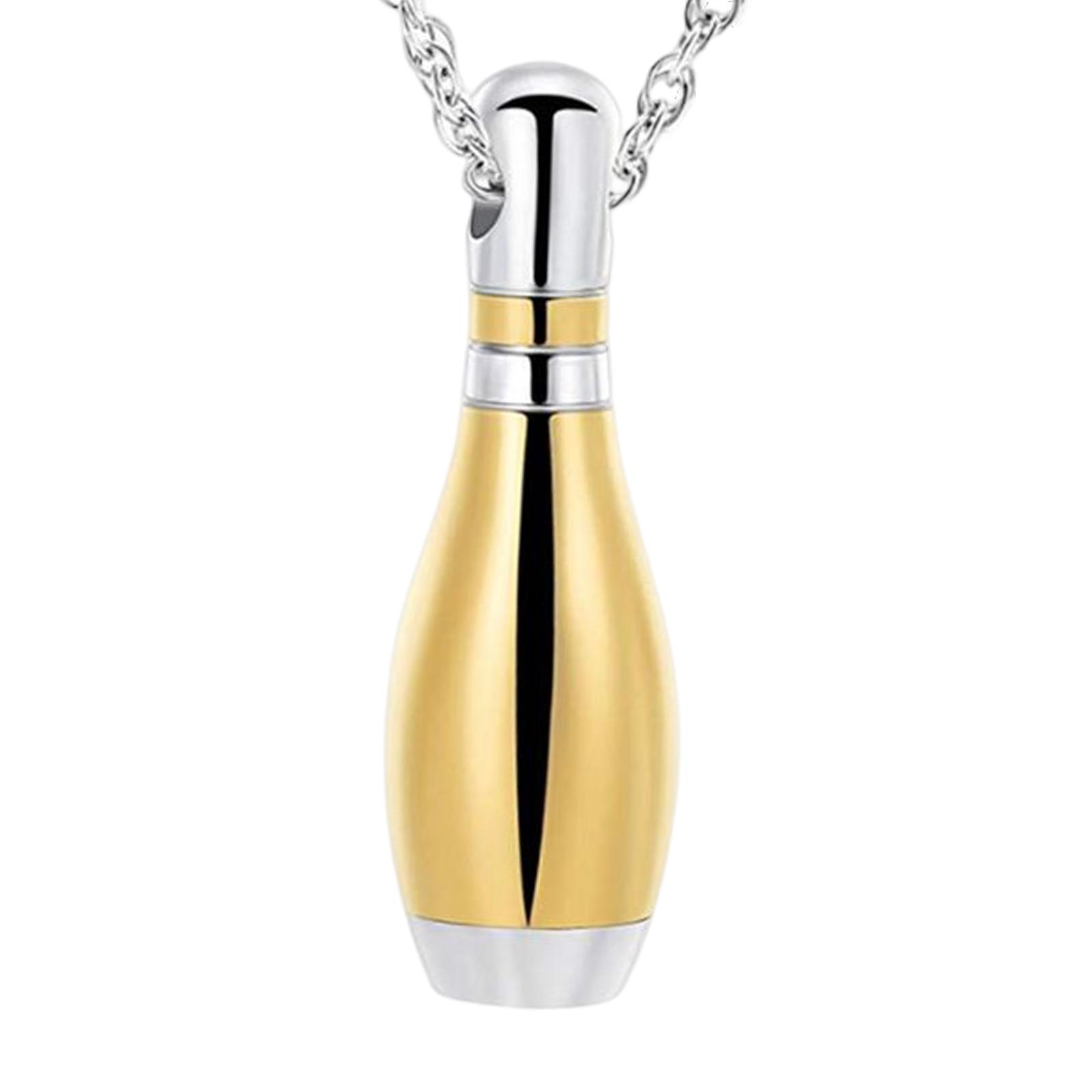 Magideal - Collar De De Cremación, Acero Inoxidable Resistente Al Agua, Con Colgante, Joyería Colgante Conmemorativa Para Mujeres Y Hombres, Collar , Doral Dorado