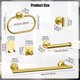 thumbnail image 2 of Juego de Accesorios para Baño XHKDSYMC 7 Piezas 40 cm Acero Inoxidable Dorado, 2 of 7