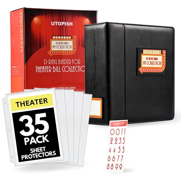 Carpeta Show-Bill UTOPISH grande de 4 pulgadas con 35 protectores de hojas