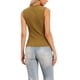 thumbnail image 3 of INSPIRE CHIC Camiseta sin mangas abotonada para mujer, chaleco sin mangas acanalado, cuello redondo, parte delantera abierta, tops de punto casuales XS Caqui, 3 of 6
