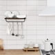 thumbnail image 3 of Mkono Coffee Bar Shelves, Wall-Mounted Rustic Mug Rack with Hooks, 3 of 3