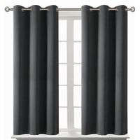 Riqui - 1 Paño Cortina Lino Con Blackout 140X220 Gris Grafito