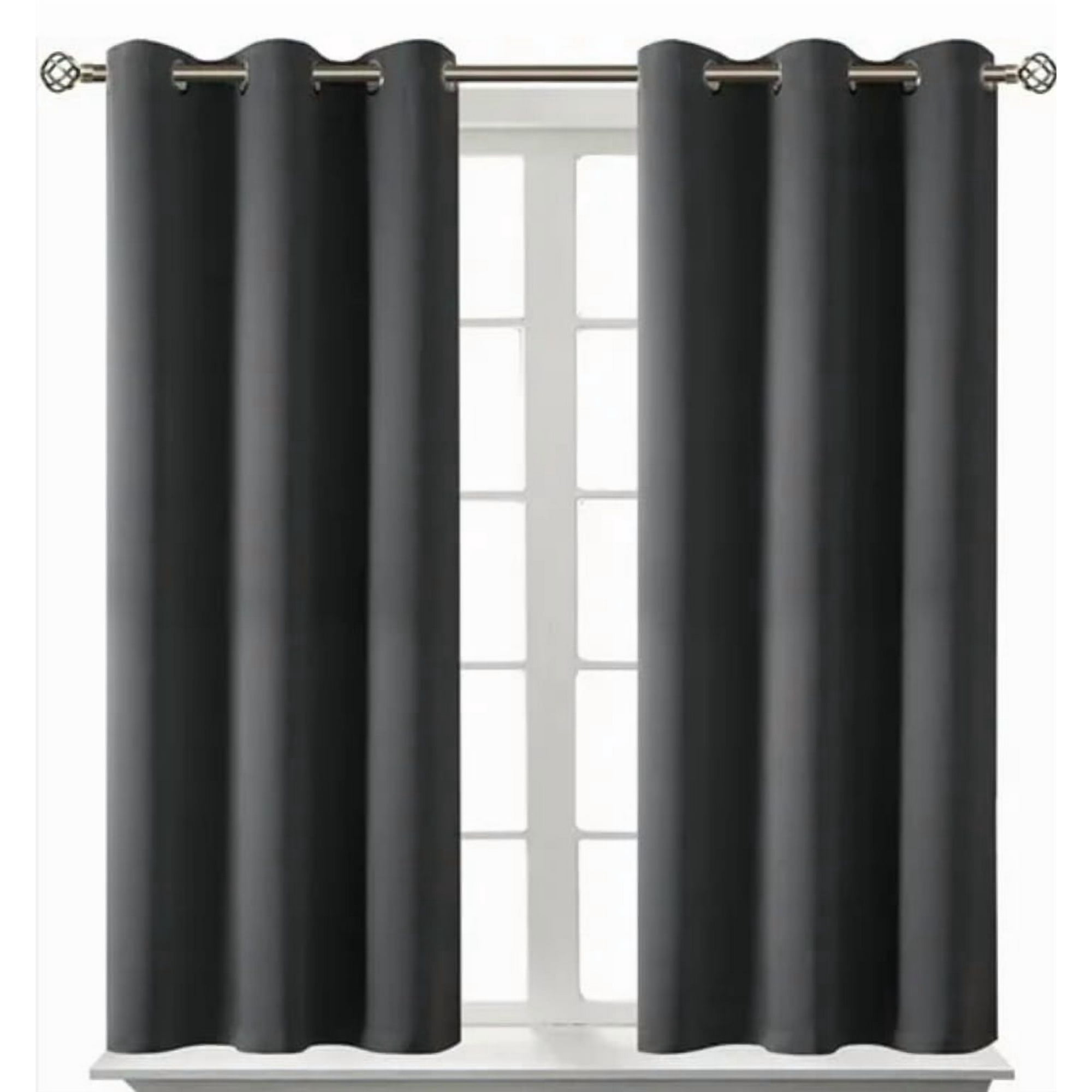 Atlas - 1 Paño Cortina Lino Con Blackout 140x220 Gris Grafito