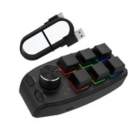 Bothyi - Teclado Teclas Programables Duraderas Con Cable Rgb Para Programación De Dibujo De Audio Negro