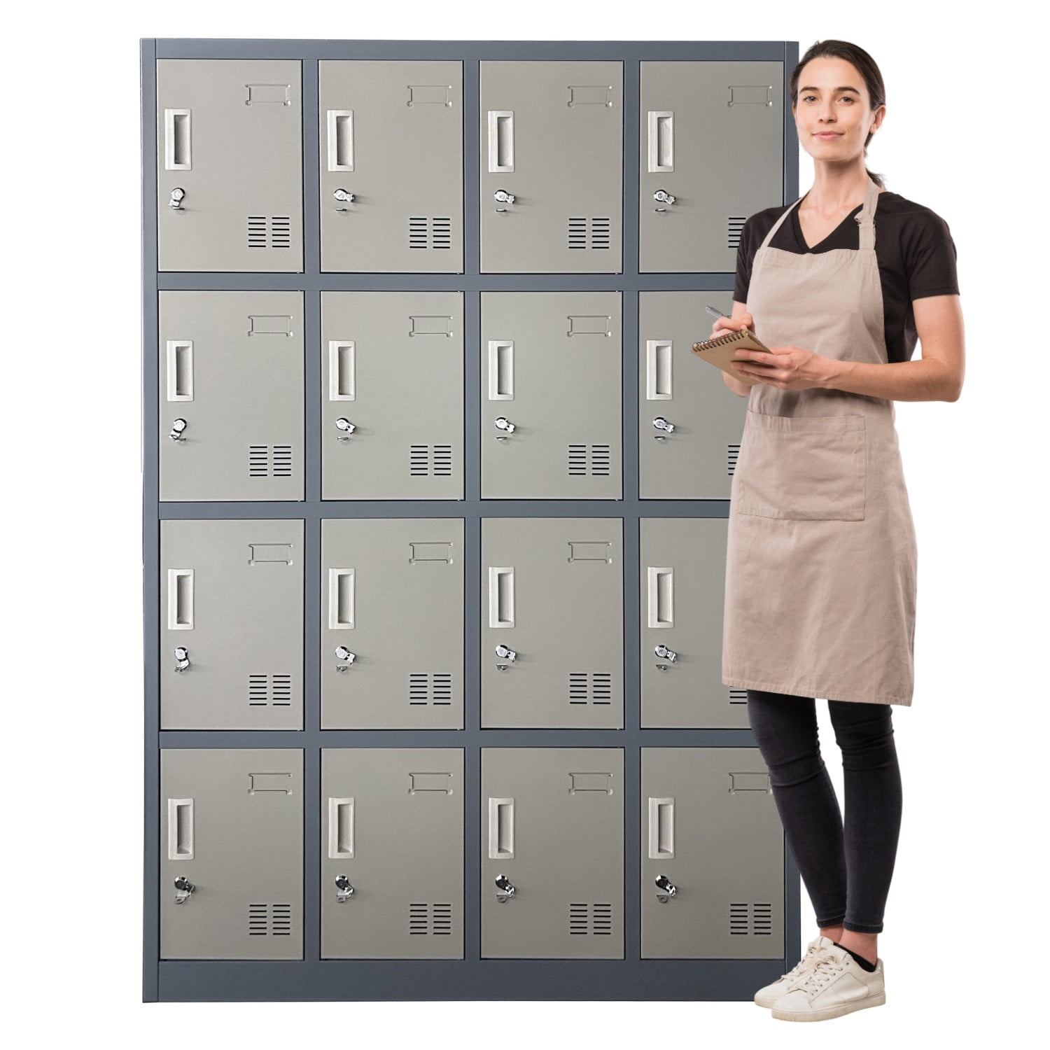Prochef - Locker Casillero Metálico 4 Cuerpos 16 Puertas