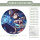 thumbnail image 2 of Genshin Impact Mona Anime Girl-theme Fitted Round Tablecloths Elastic Edged Table Covers Waterproof Table Cloth for Kitchen Holiday Party Tables Decor 120cm, 2 of 6