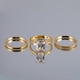 thumbnail image 3 of Juego de Anillos de Compromiso de Moissanita de Oro de 3.5 Quilates para Mujer Color D Claridad VVS1 Anillos Nupciales de Moissanita para Mujer Juego de Anillos de Boda de Plata Esterlina S925 Talla, 3 of 7