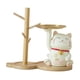 thumbnail image 5 of Resina Lucky Fortune Cat Estatua Bandeja Para Llaves Tazón Para Llaves Sentado Estante De Madera, 5 of 5