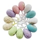 thumbnail image 1 of 12 Piezas De Adorno De Huevo De Pascua Huevos Coloridos Con Cuerda DIY Manualidades Juguete Pintable Estilo B, 1 of 3