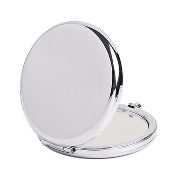 Espejo compacto de maquillaje para hombres, mujeres y niñas, elegante espejo de viaje para bolsillo, bolso o cartera, espejo pequeño portátil.