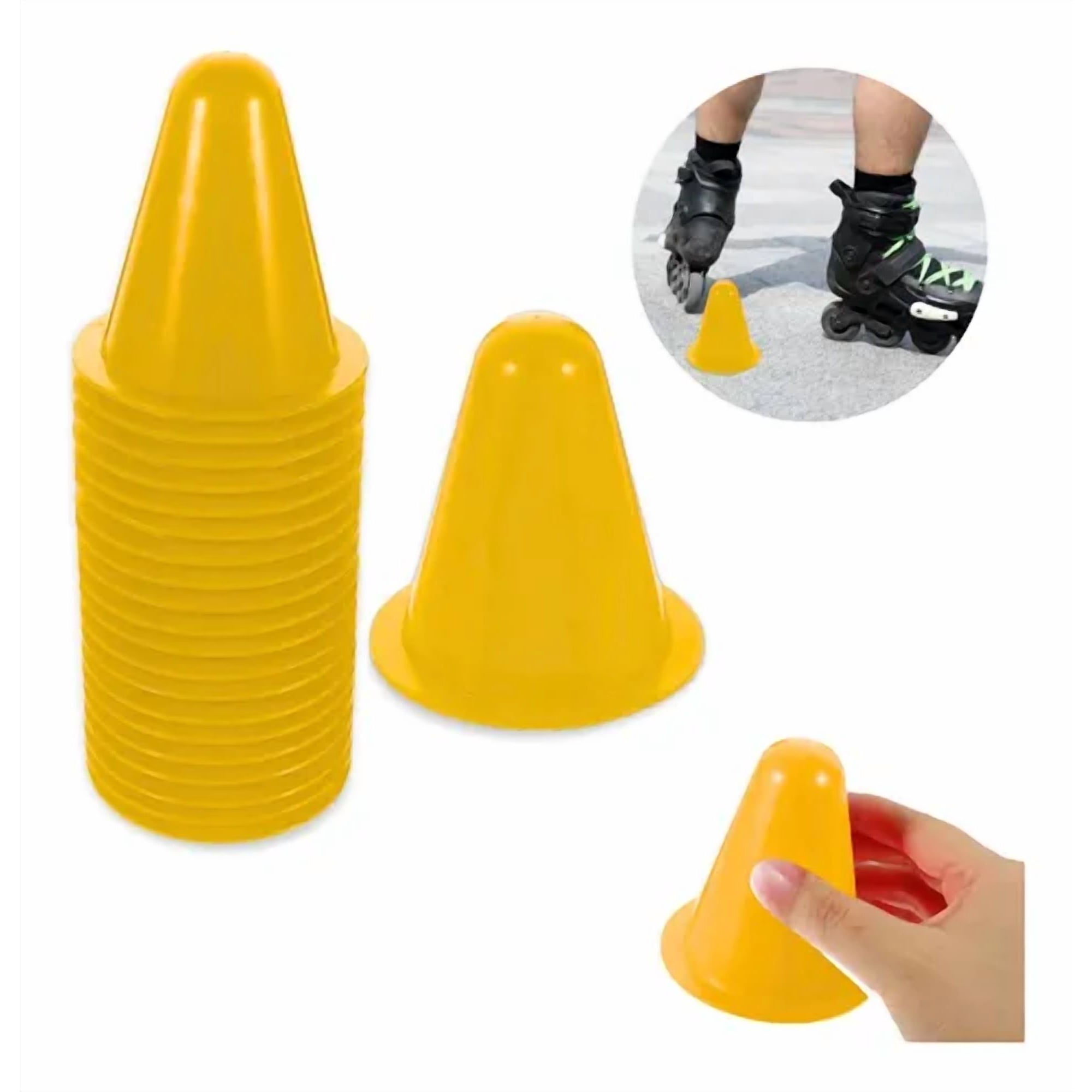 Linea Sport - 20 Conos De Entrenamiento 8cm Crossfit Deporte/ Trafico