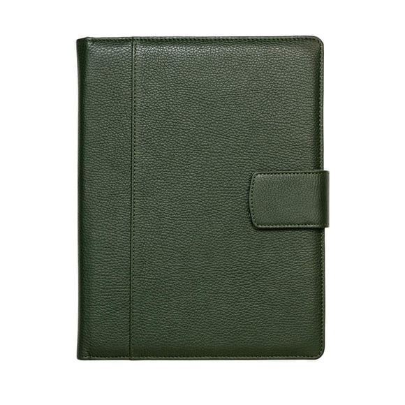 Portafolio ejecutivo de cuero italiano Maruse verde oscuro
