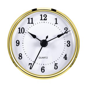Magideal - Inserto De Reloj De 3-1/8 Pulgadas (80 Mm), Funciona Con , Diámetro De 3,0 Pulgadas (76 Mm), Decoración De Agujeros Para Oficina, Sala De Estar Y Árabe Con Borde Dorado