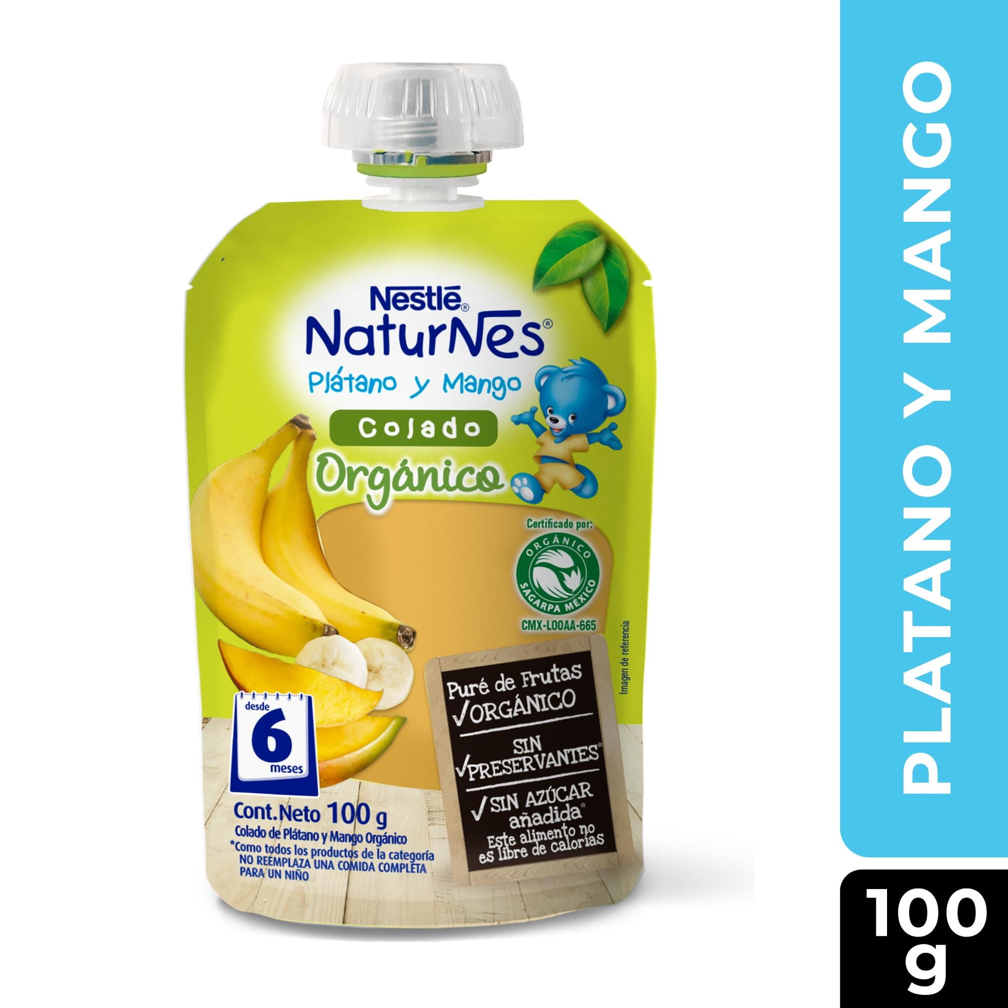 Compota Orgánica Plátano Mango 100 g Nestlé Naturnes