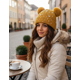 thumbnail image 3 of Gorro Dos Pompon Diseño Perlas Forrado Con Chiporro, 3 of 3
