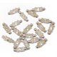 thumbnail image 2 of 20 Piezas De Diamantes De Imitación Transparentes, 2 Agujeros, Plateado, Barra Espaciadora, Cuentas De Aleación, 2 of 4
