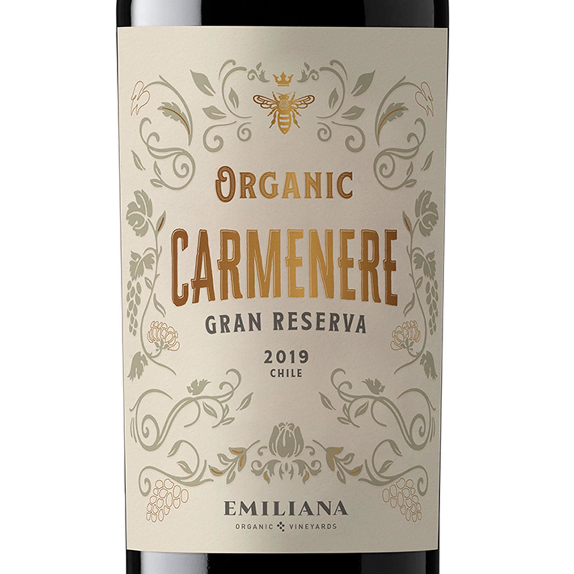 Vino Tinto Carmenere Gran Reserva 13.6° Botella 750 ml Viñedos Emiliana